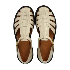 Angulus - Beige sandal med hælkappe