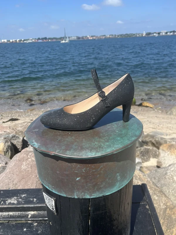 Gabor - Sort glimmer pumps