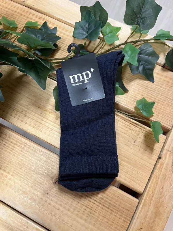MP - Navy uld strømpe