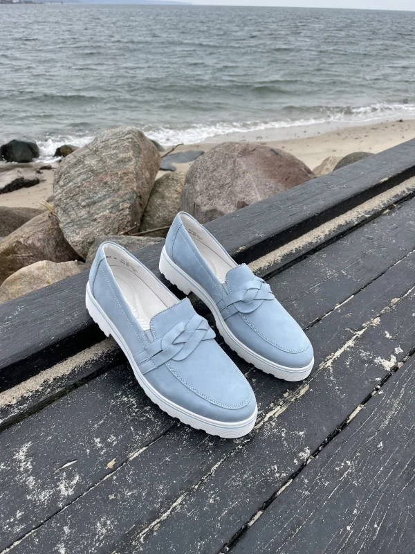 Remonte - Lyseblå loafers