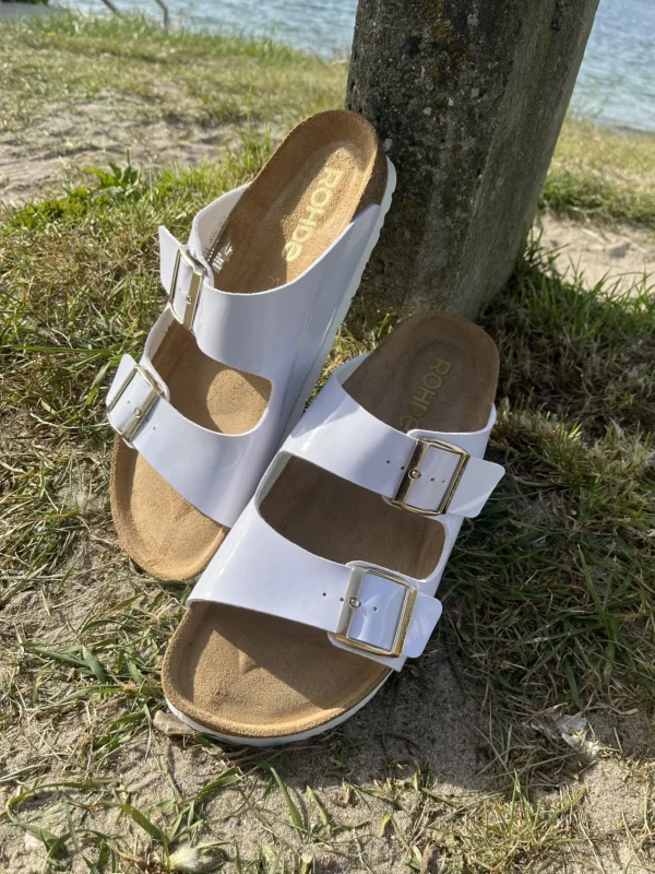 Rohde - Hvid lak sandal