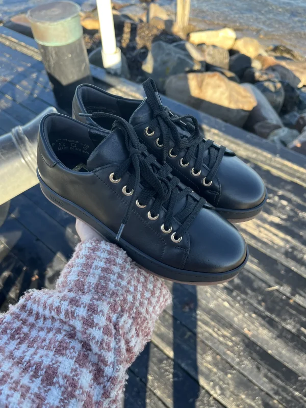 Rylko - Sort læder sneakers